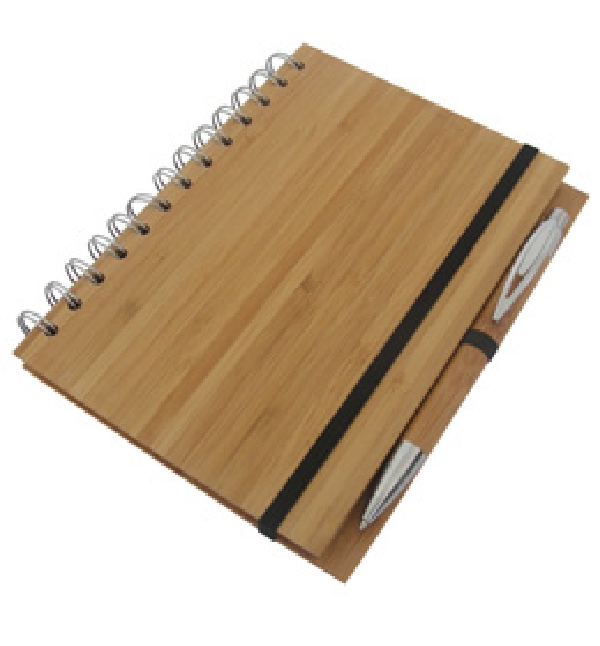 LIBRETA DE MADERA CON BOLÍGRAFO D198